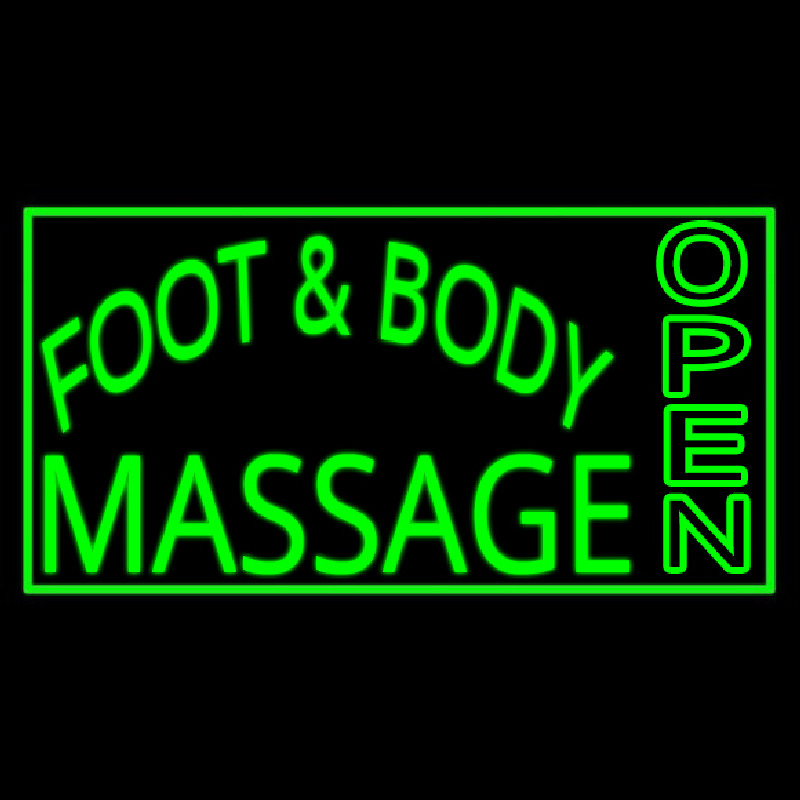 Foot And Body Massage Open Neontábla