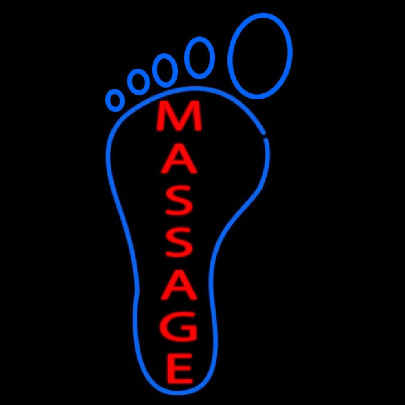 Foot With Double Stroke Massage Neontábla