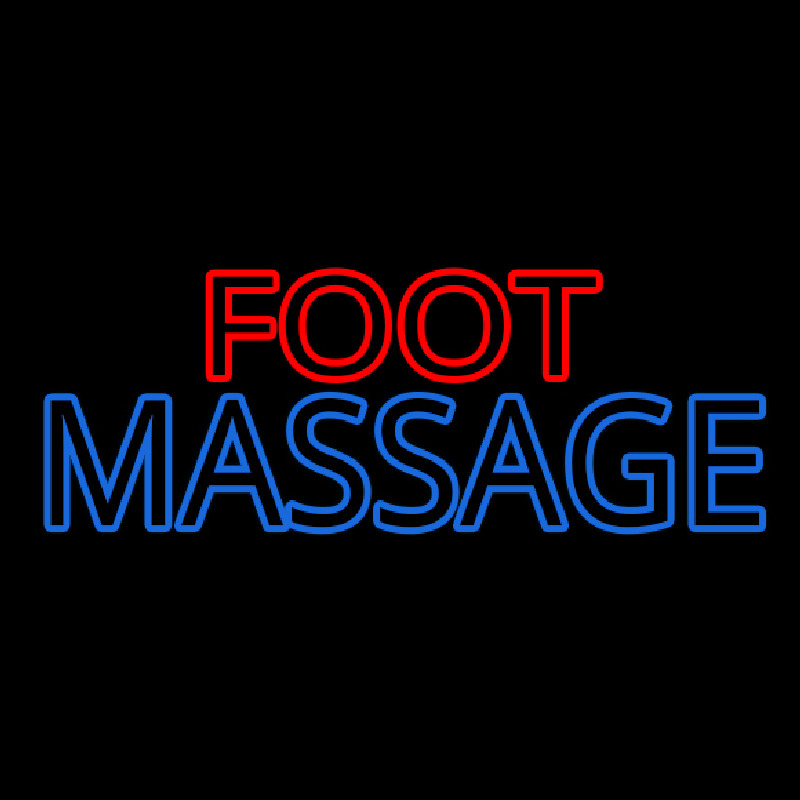 Foot With Double Stroke Massage Neontábla