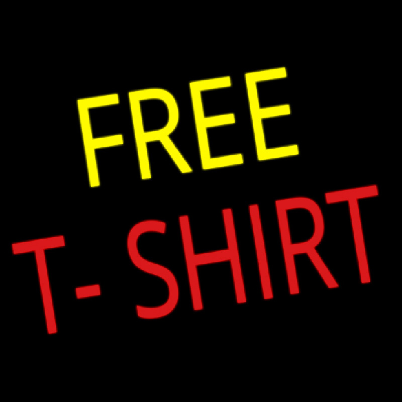 Free T Shirts Neontábla