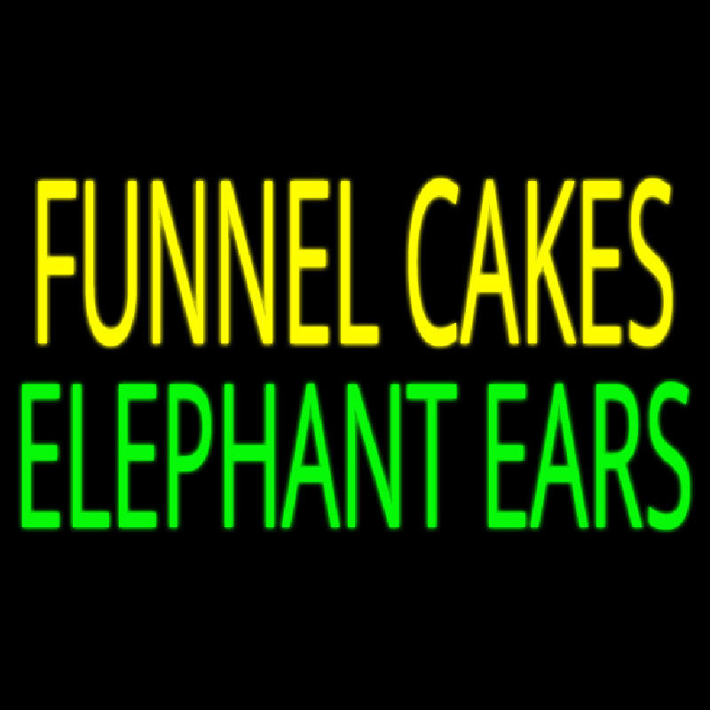 Funnel Cakes Elephant Ears Neontábla