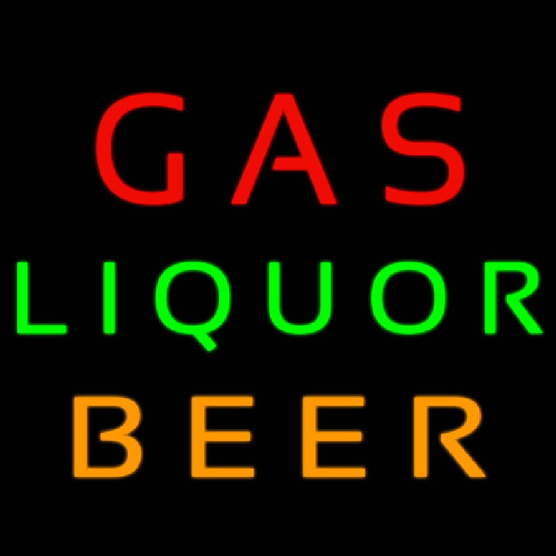 Gas Liquor Beer Neontábla