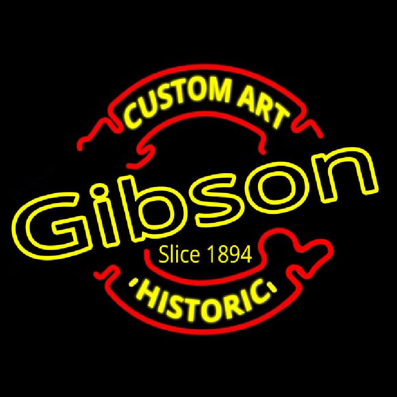 Gibson Guitar Custom Art Historic Neontábla