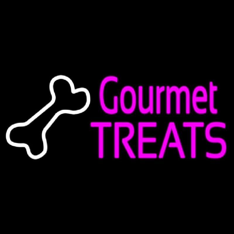 Gourmet Treats With Logo Neontábla