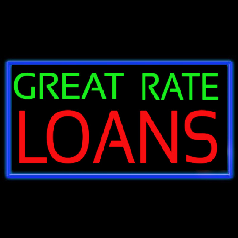 Great Rate Loans Neontábla