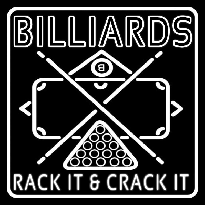 Green Billiards Rack It And Crack It 1 Neontábla