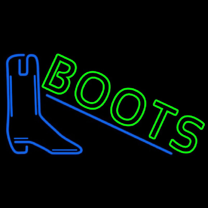 Green Boots With Logo Neontábla