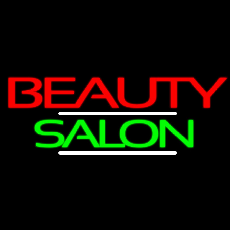 Green Cursive Beauty Block Salon Neontábla