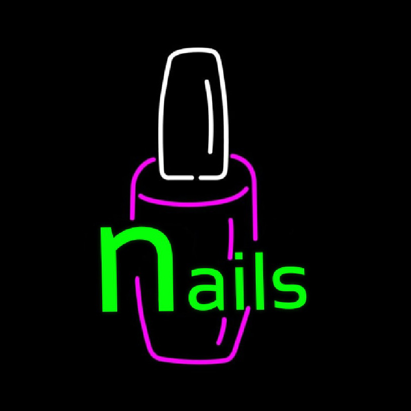 Green Nails Logo Neontábla