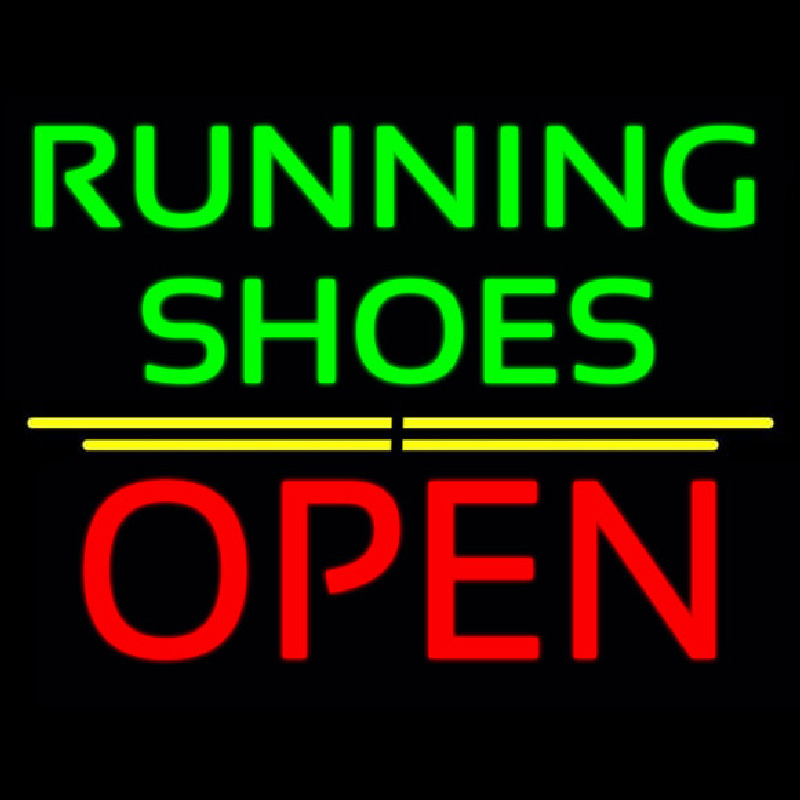 Green Running Shoes Open Neontábla