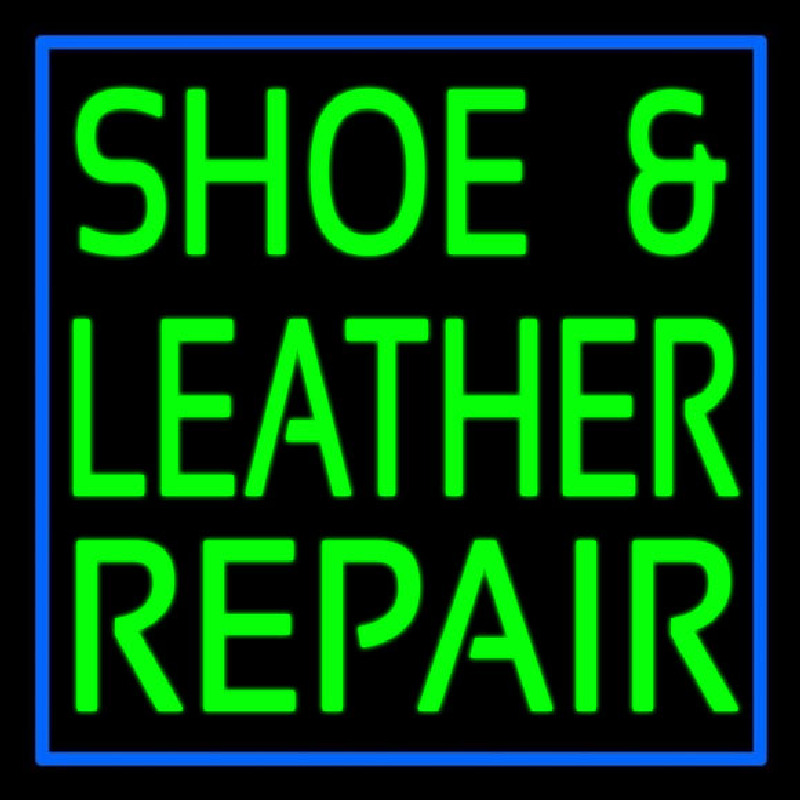 Green Shoe And Leather Repair Neontábla