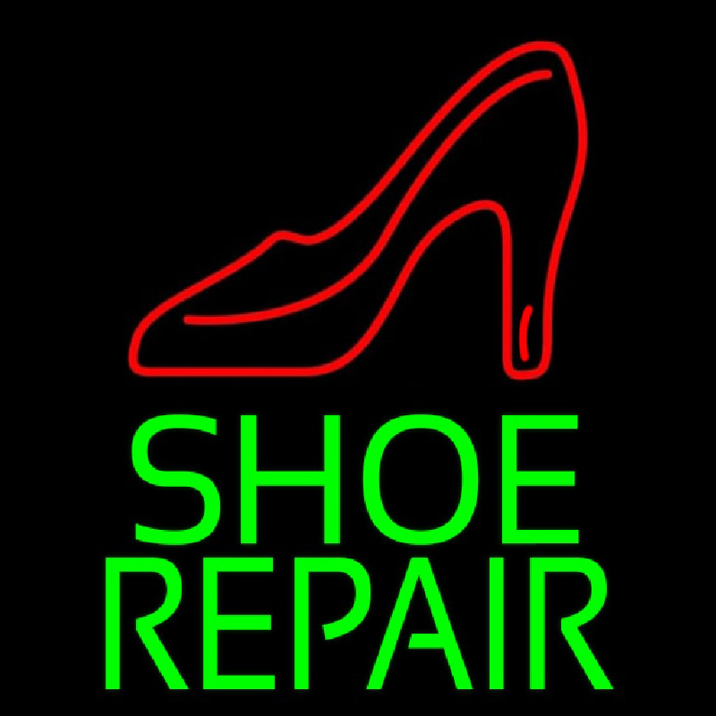 Green Shoe Repair Neontábla