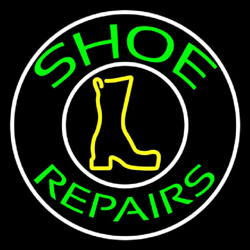 Green Shoe Repairs Neontábla