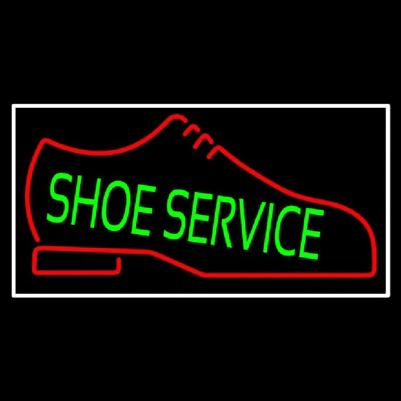 Green Shoe Service Neontábla