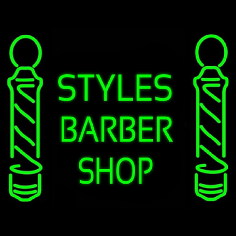 Green Styles Barber Shop Neontábla