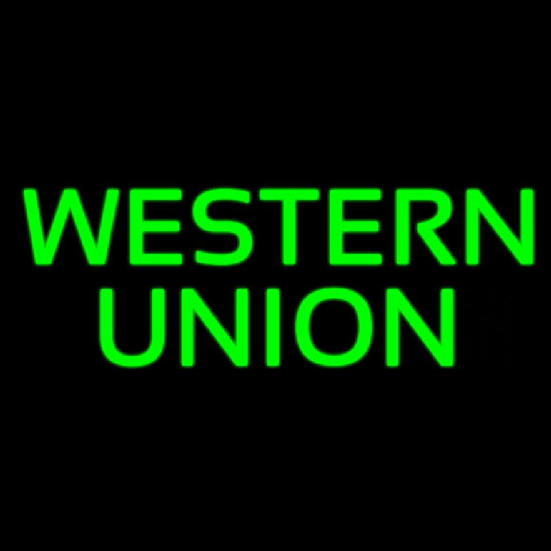 Green Western Union Neontábla