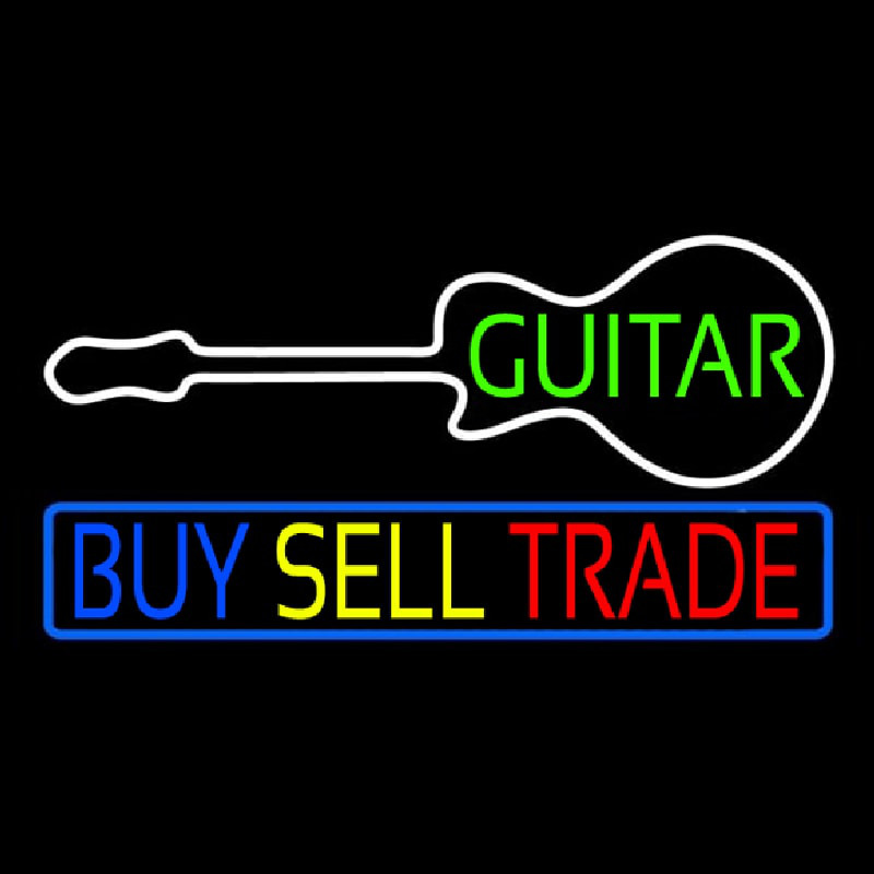 Guitars Buy Sell Trade 2 Neontábla