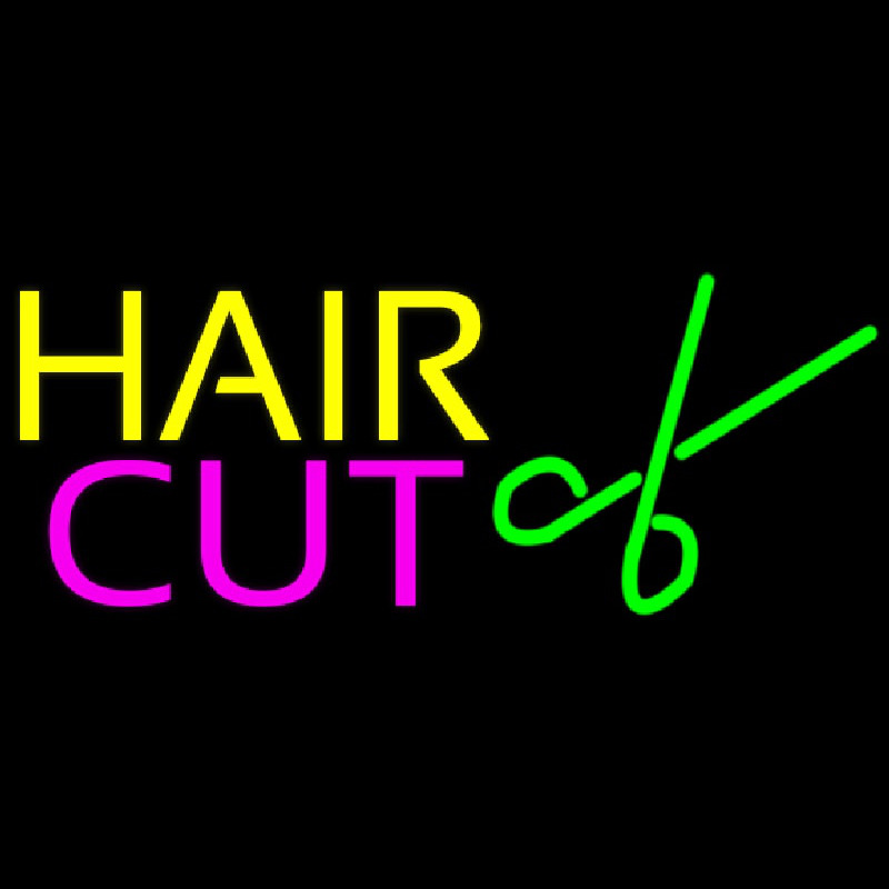 Hair Cut Logo Neontábla