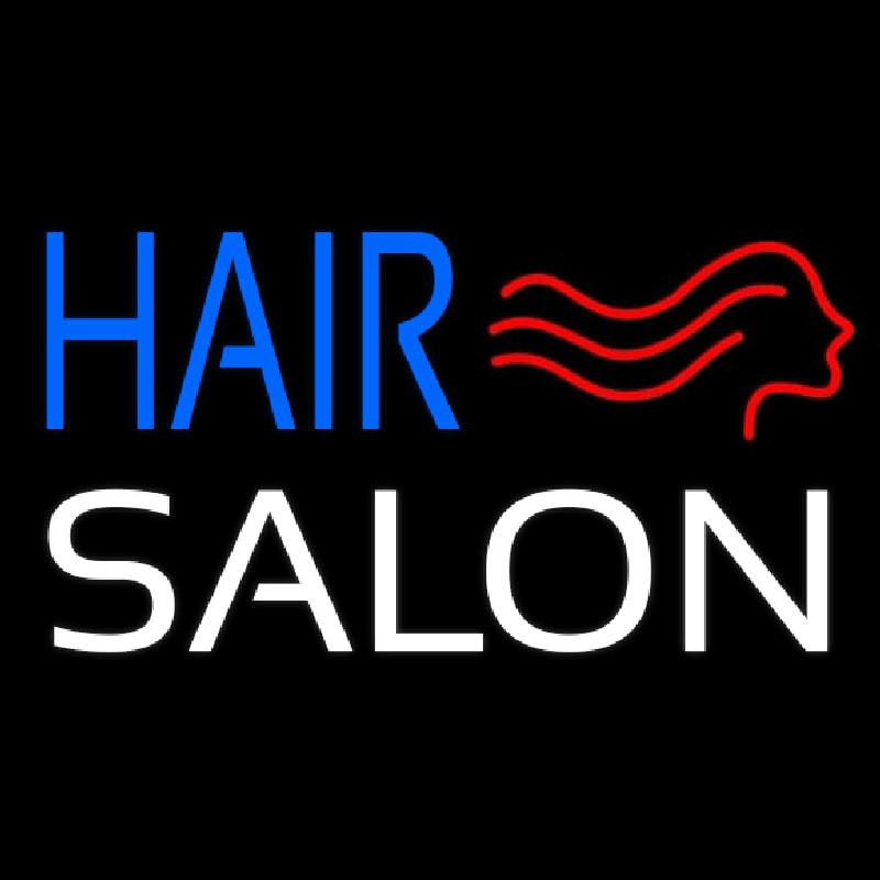 Hair Salon With Girl Logo Neontábla