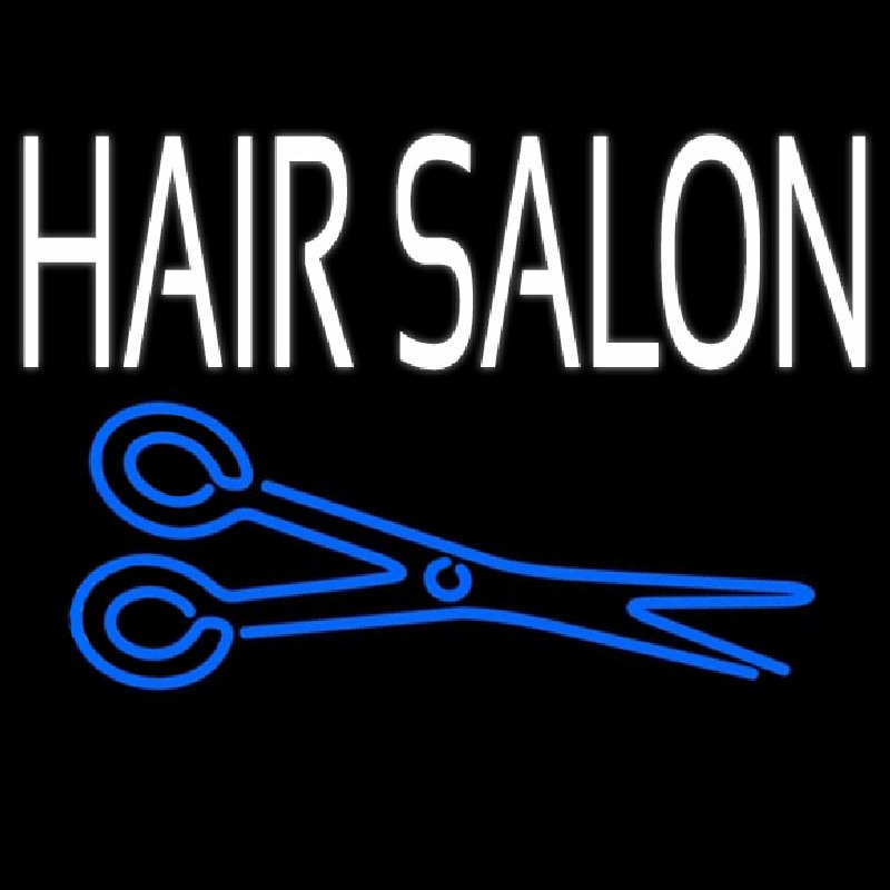 Hair Salon With Scissor Neontábla