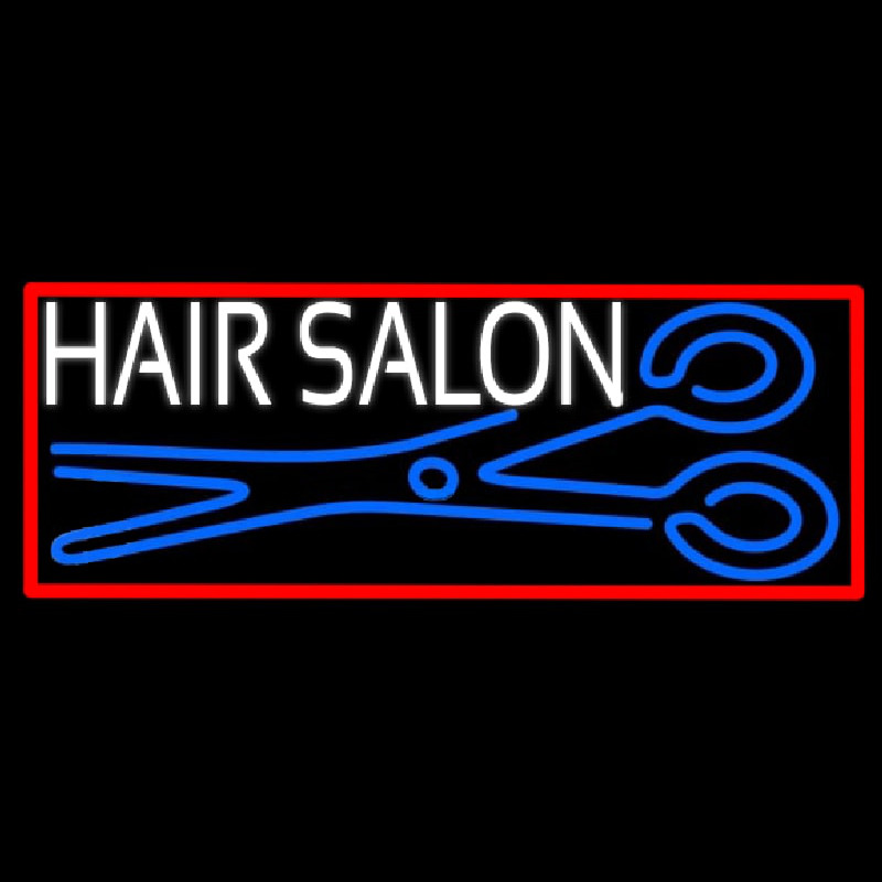 Hair Salon With Scissor Neontábla