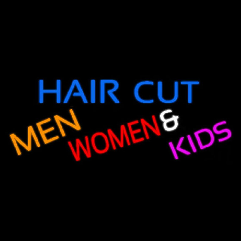 Haircut Men Women And Kids Neontábla