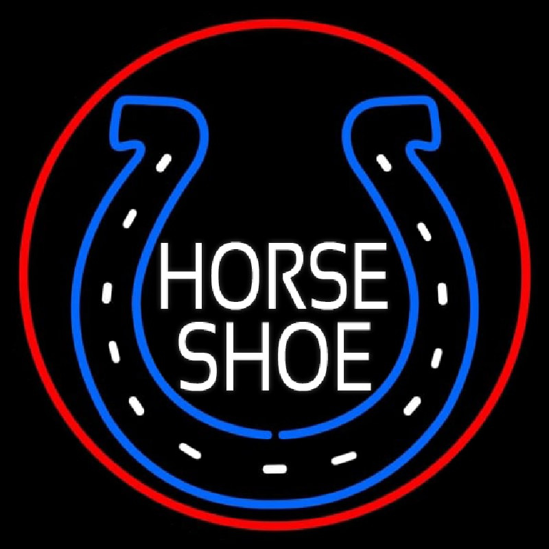 Horse Shoe Logo Neontábla