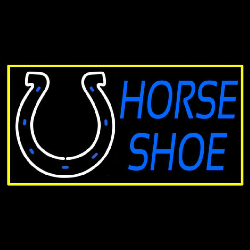 Horse Shoe Logo With Border Neontábla