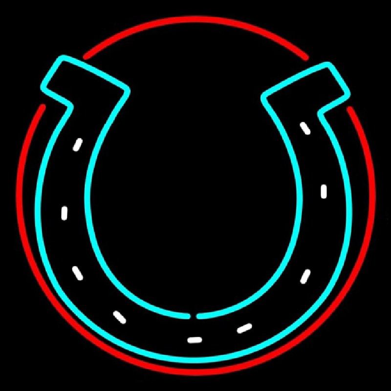 Horseshoe With Red Border Neontábla