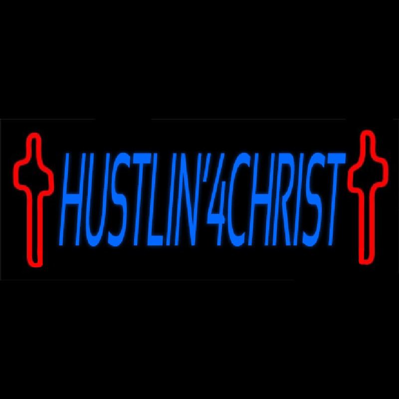 Hustlin 4 Christ Neontábla