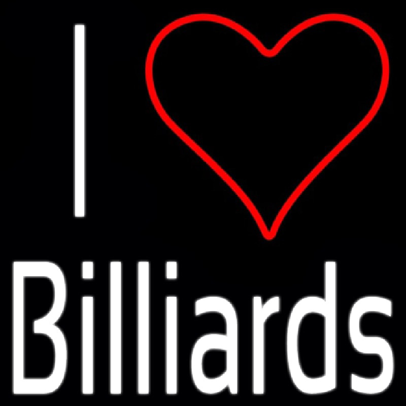 I Love Billiards Neontábla