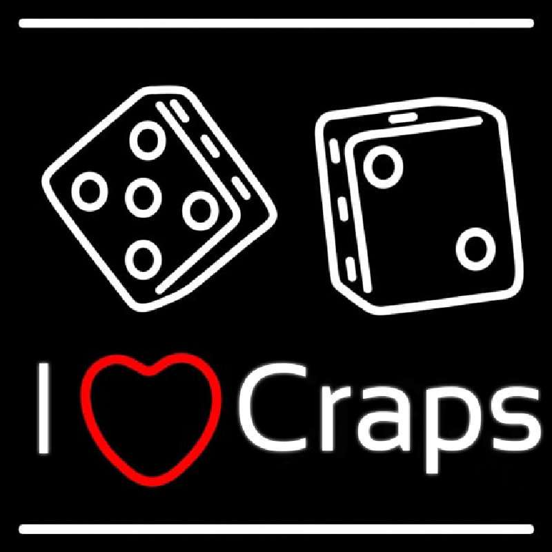 I Love Craps Neontábla