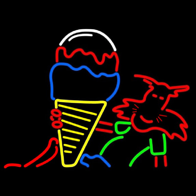 Ice Cream Logo Neontábla