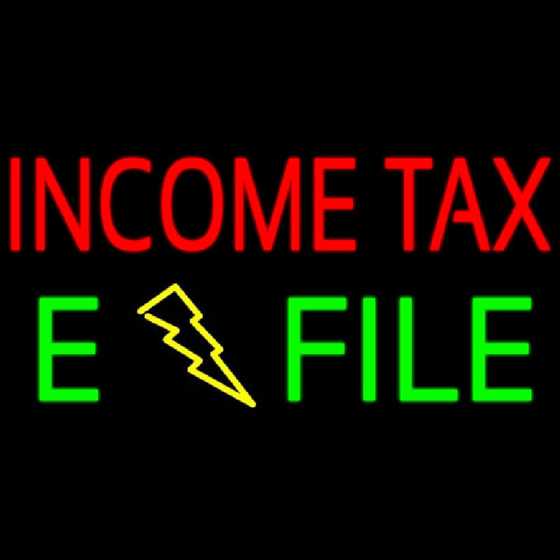 Income Ta  E File Neontábla