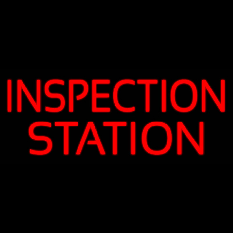 Inspectin Station Neontábla