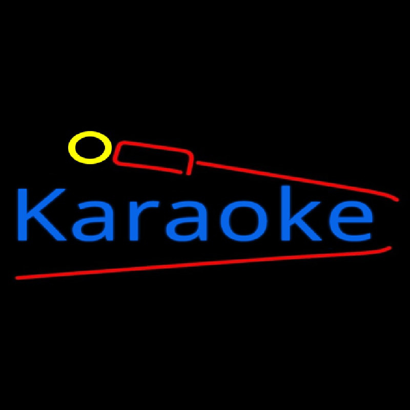 Karaoke And Microphone Neontábla