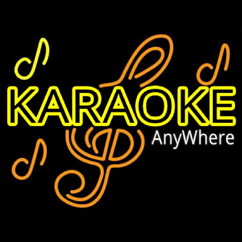 Karaoke Anywhere Neontábla