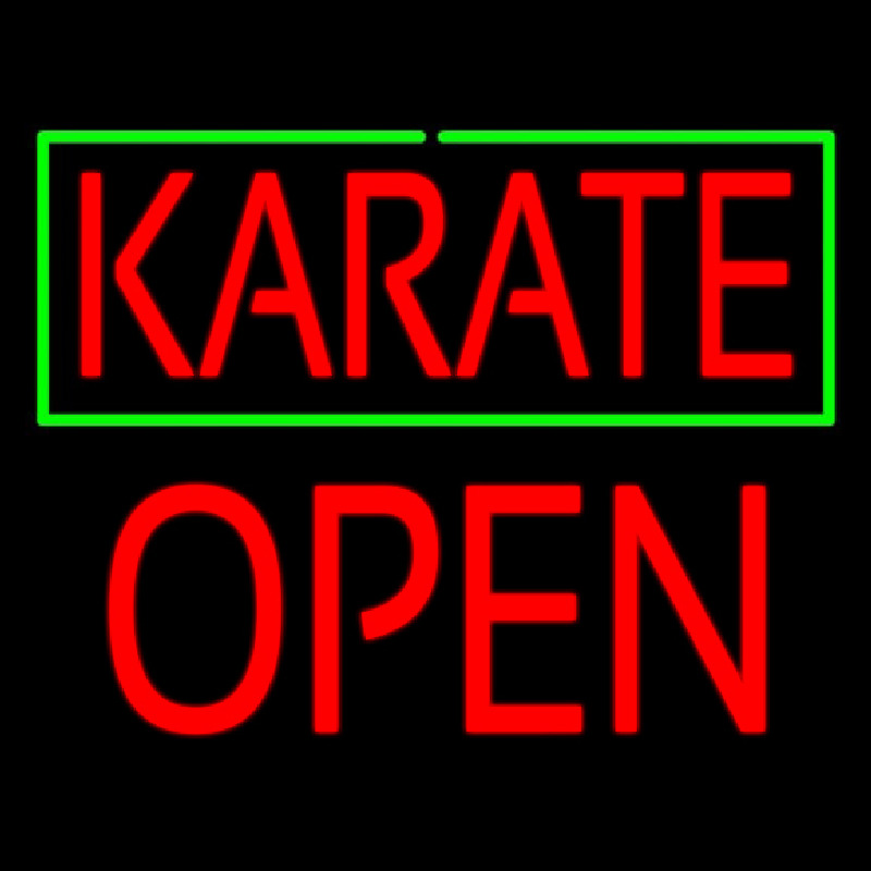 Karate Block Open Neontábla