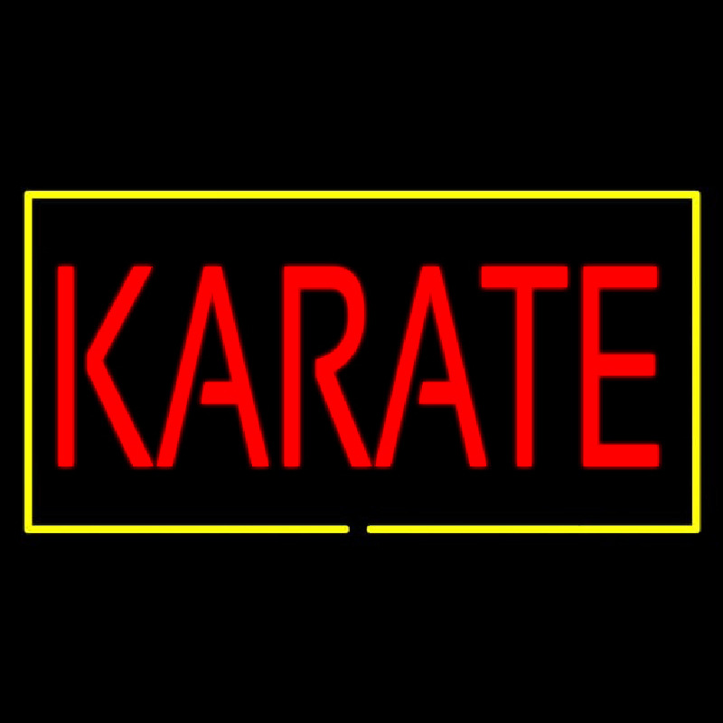 Karate Rectangle Yellow Neontábla