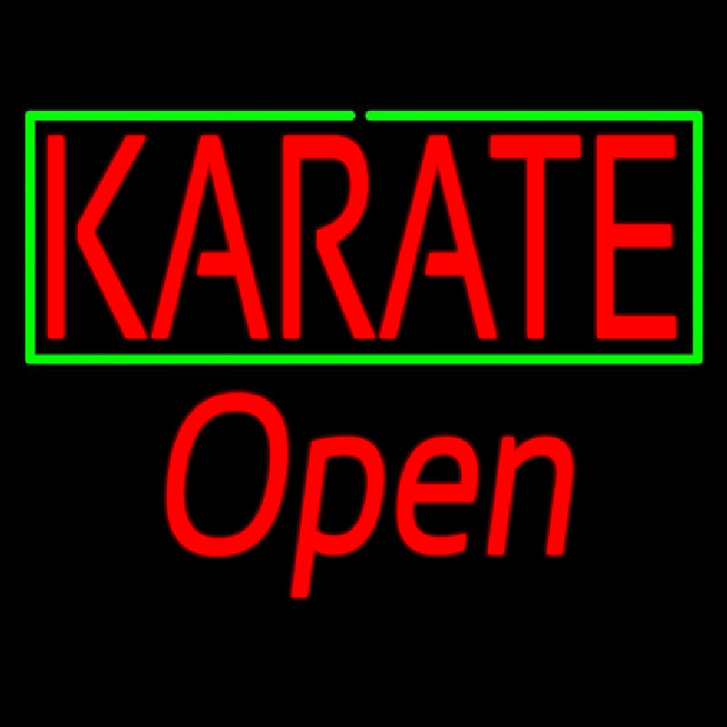 Karate Script1 Open Neontábla