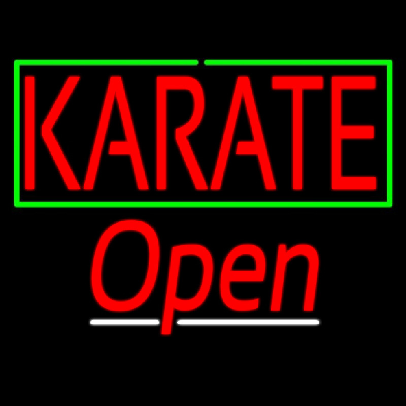 Karate Script2 Open Neontábla