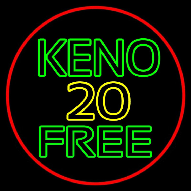 Keno 20 Free 1 Neontábla