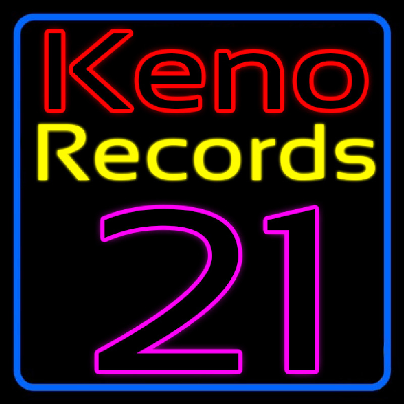 Keno Records 21 1 Neontábla