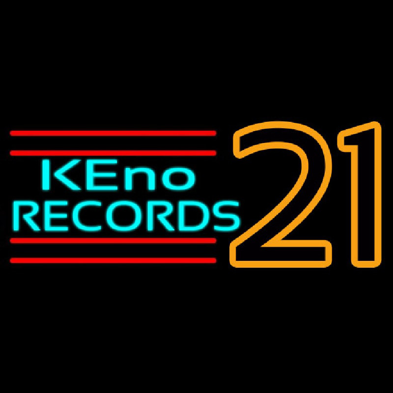 Keno Records 21 3 Neontábla