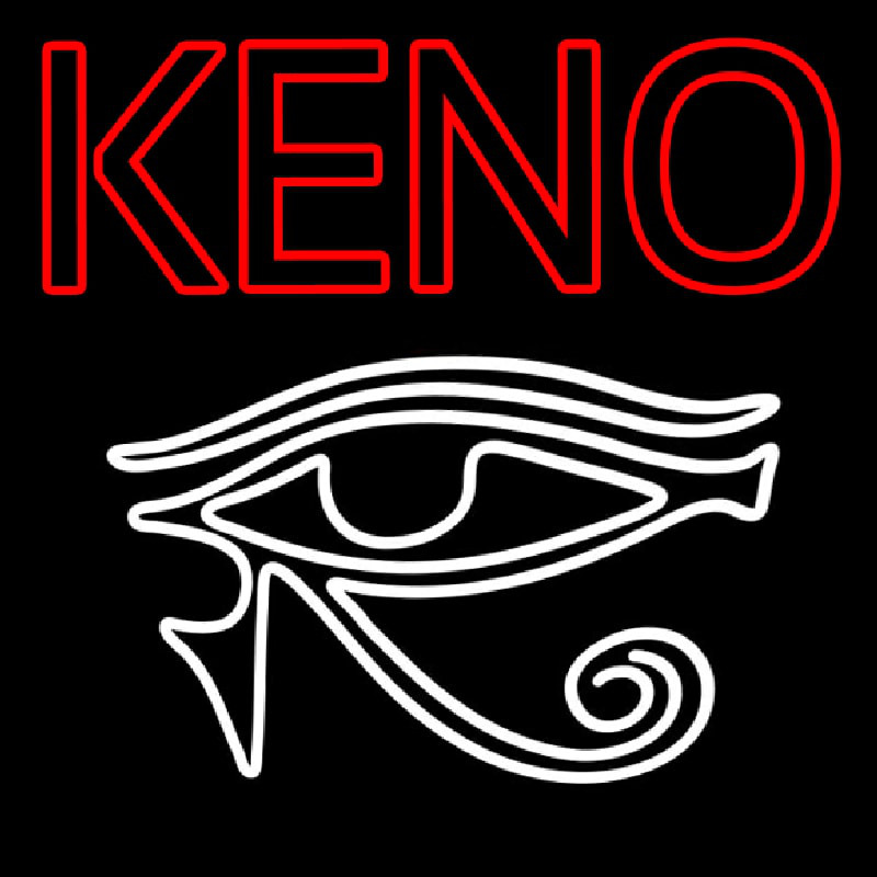 Keno With Eye Icon Neontábla