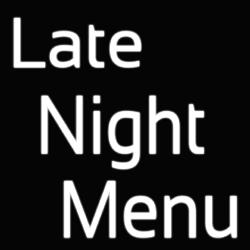 Late Night Menu Neontábla