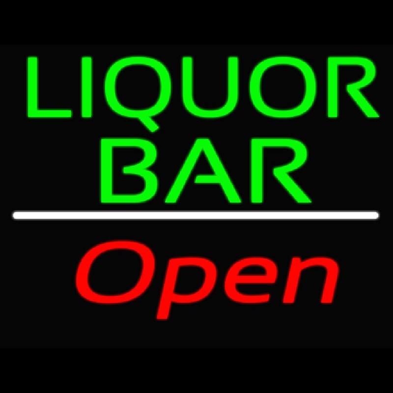 Liquor Bar Open 2 Neontábla