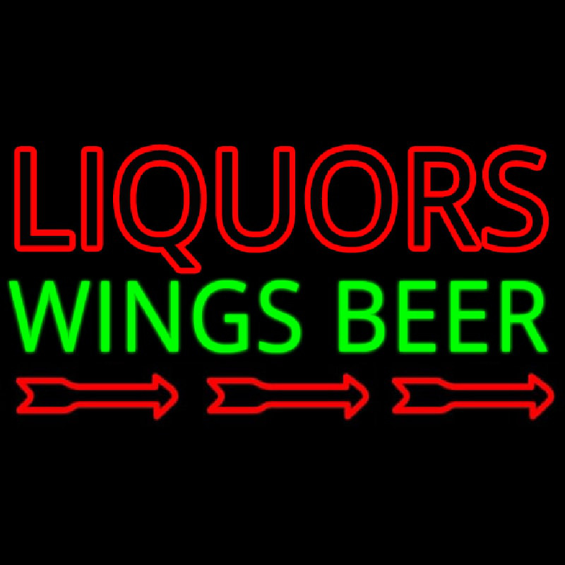 Liquor Wings Beer Neontábla