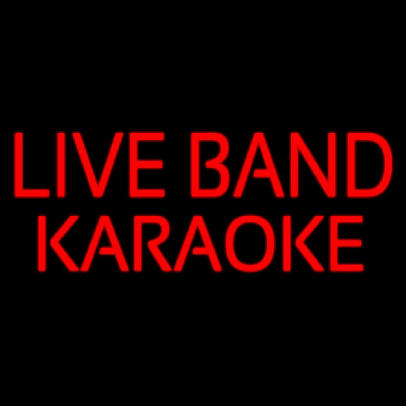 Live Band Karaoke Neontábla