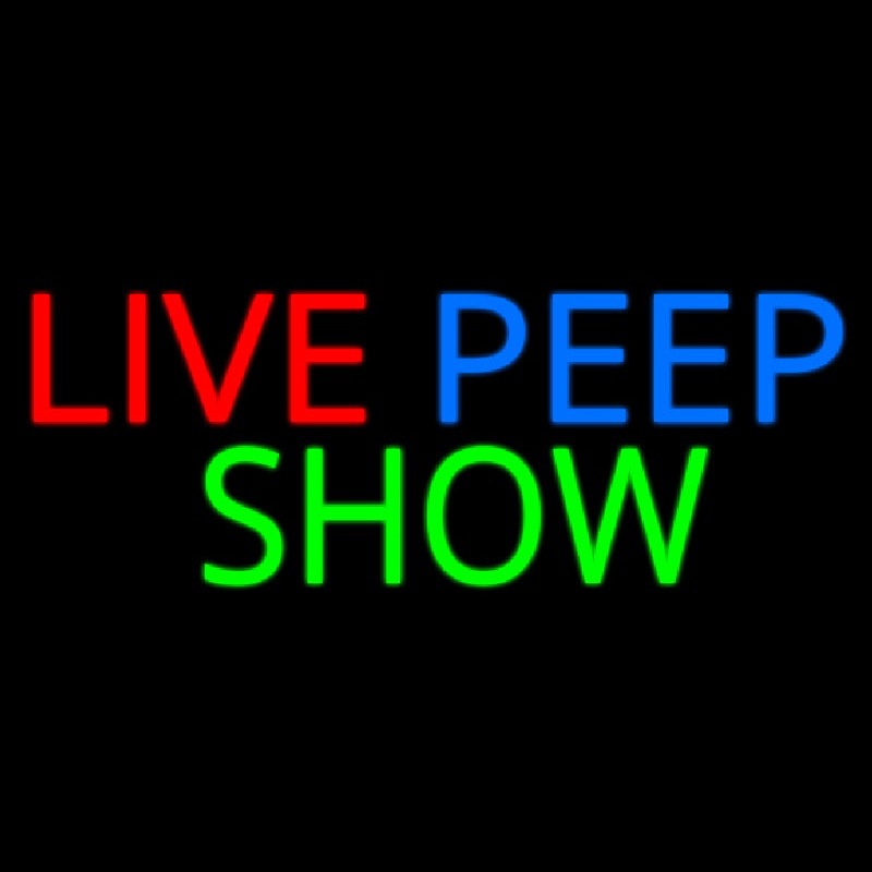 Live Peep Show Neontábla